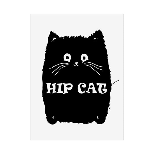 Cool Cat Wall Art - Hip Cat Unframed Poster for Cat Lovers
