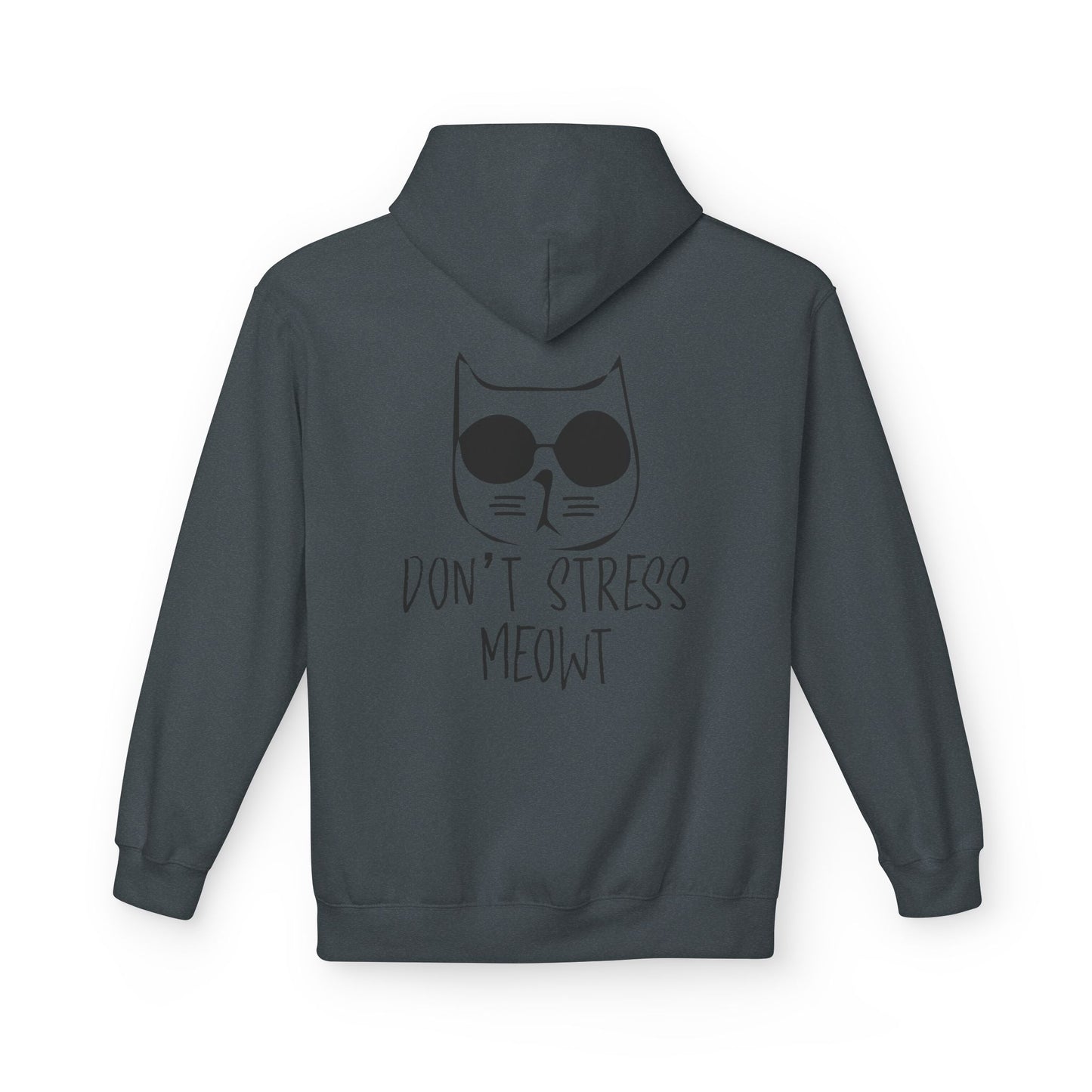 Cool Cat Vibes Hoodie - Cozy Fleece Pullover