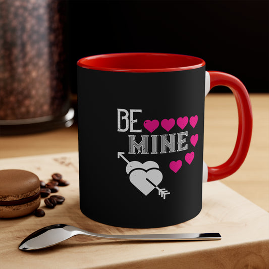 Black & Red Accent Mug — Bold Color Accent 11oz Coffee Cup