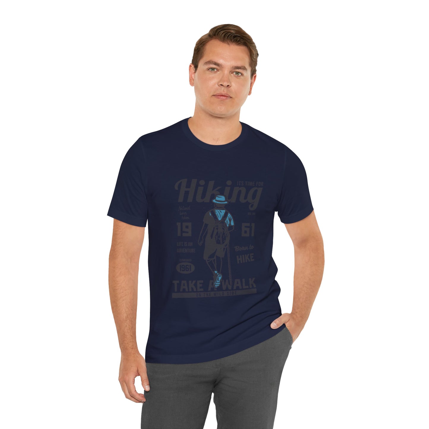 Hiking Tee — 'Take a Walk' Vintage Hiker Graphic T-Shirt