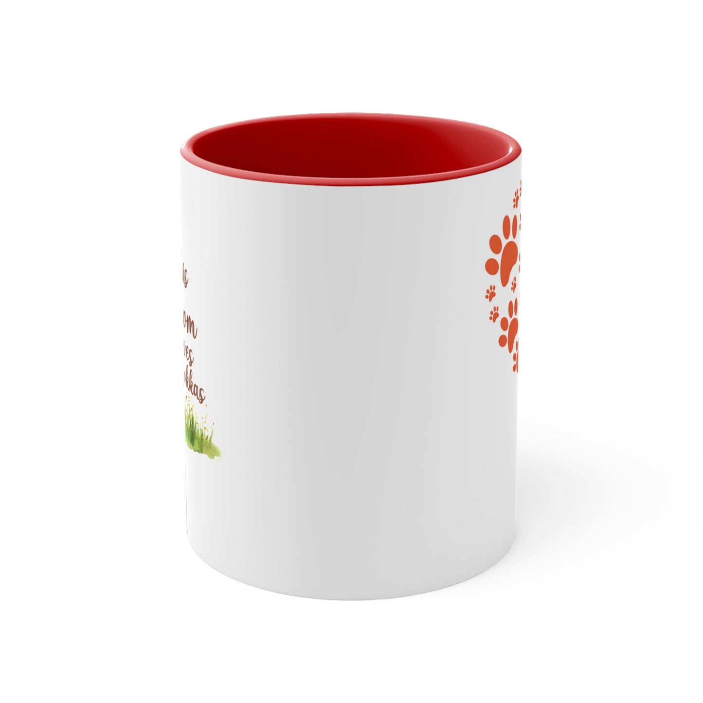 Quokka Mom Accent Mug — "This Mom Loves Quokkas" 11oz