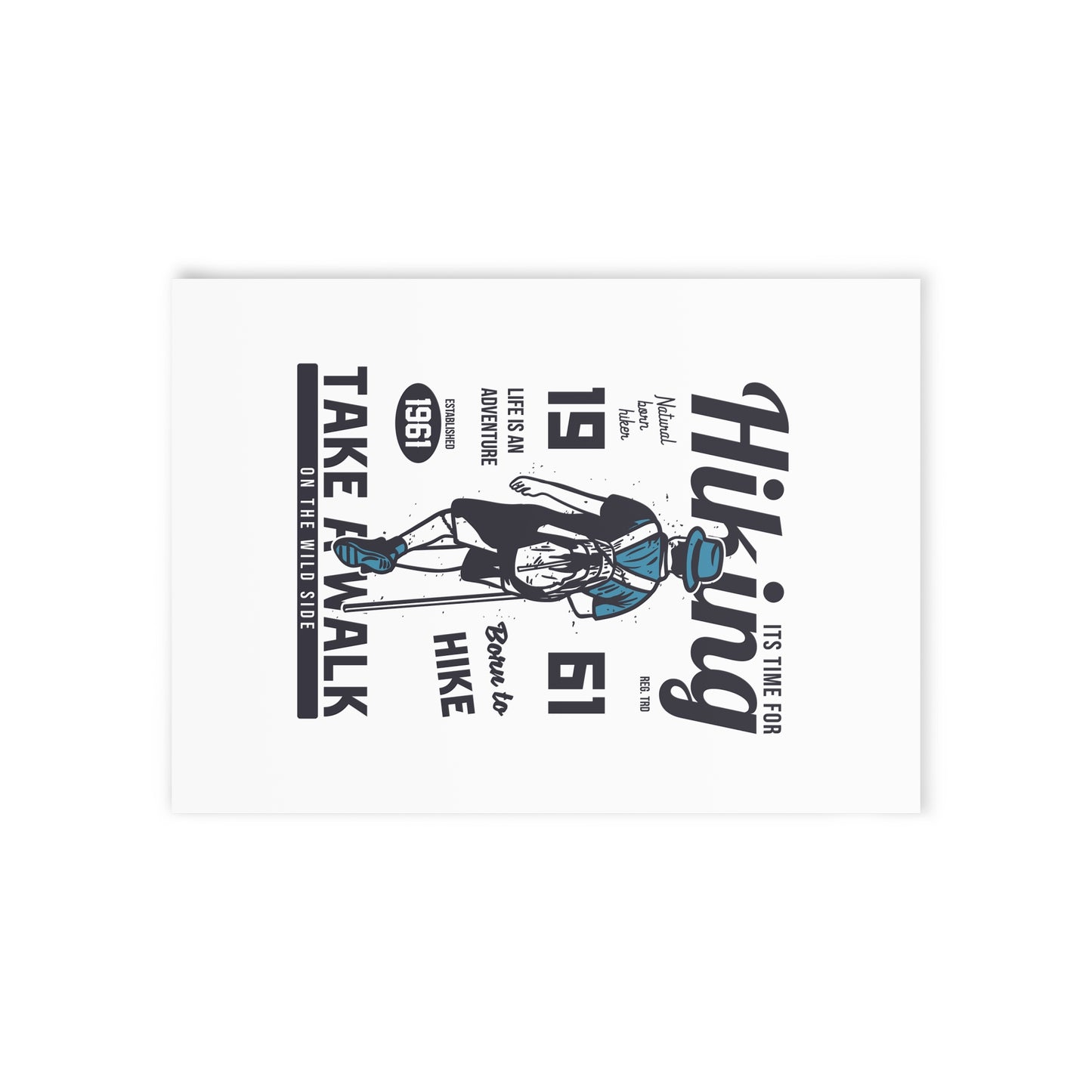 Hiking Holiday Cards | Adventurer Greetings, Nature Lover Cards, Outdoor Enthusiast Stationery, Eco-Friendly Postcards, Vintage Hiking Cards