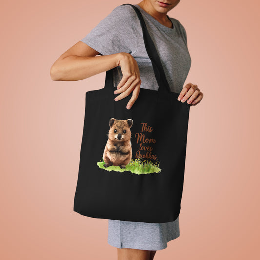 Tote Bag — "This Mom Loves Quokkas" Cute Quokka Mom Tote, Animal Lover Gift
