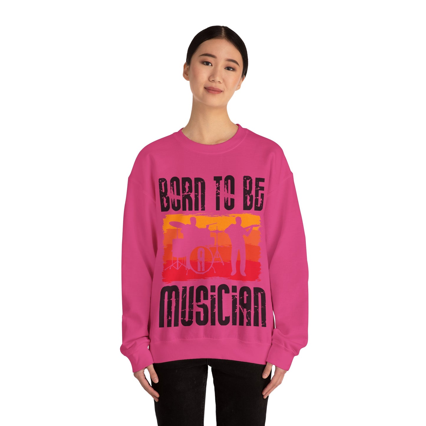 Musician Sweatshirt - "Born To Be Musician" Vintage Band Crewneck