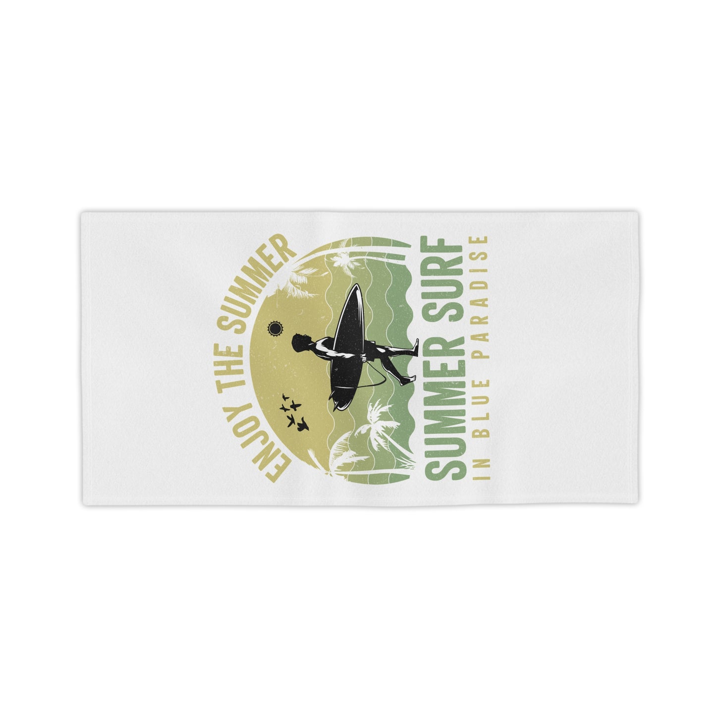 Surf Beach Towel - "Enjoy the Summer" Retro Surf Design