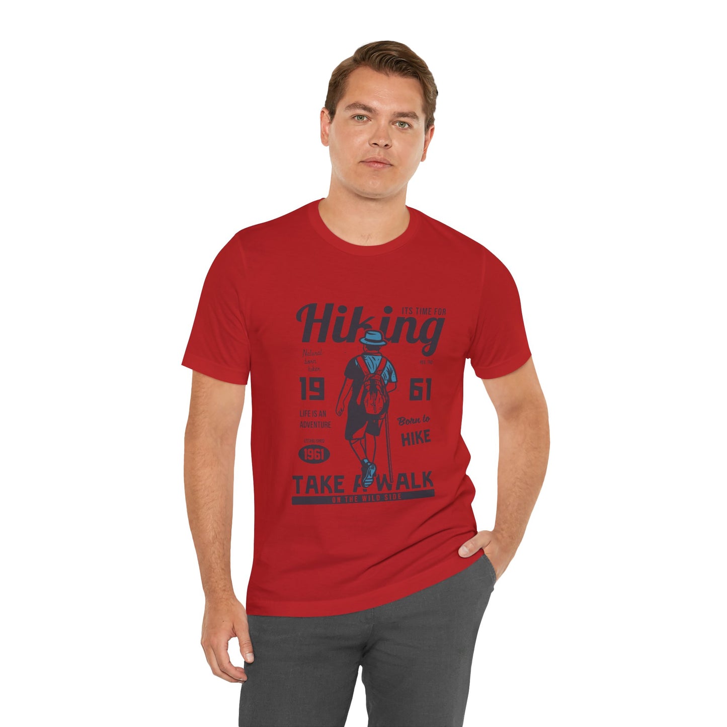 Hiking Tee — 'Take a Walk' Vintage Hiker Graphic T-Shirt
