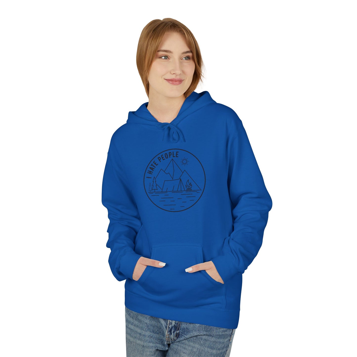 Adventure Camp Hoodie — 'Make People' Minimal Mountain & Lake Design