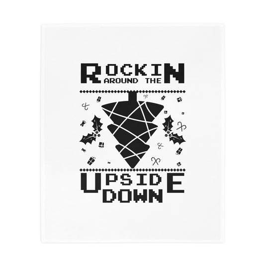 Plush Fleece Blanket — “Rockin’ Around the Upside Down” Stranger Things Holiday Throw