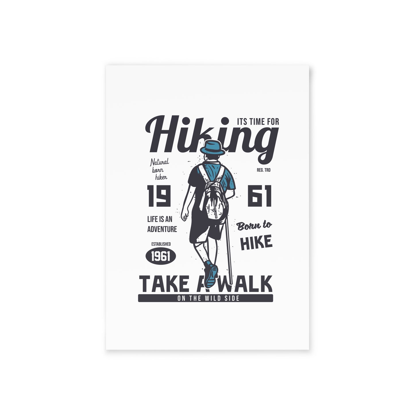 Hiking Holiday Cards | Adventurer Greetings, Nature Lover Cards, Outdoor Enthusiast Stationery, Eco-Friendly Postcards, Vintage Hiking Cards