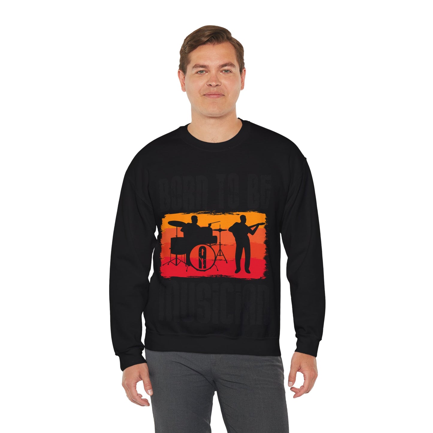 Musician Sweatshirt - "Born To Be Musician" Vintage Band Crewneck