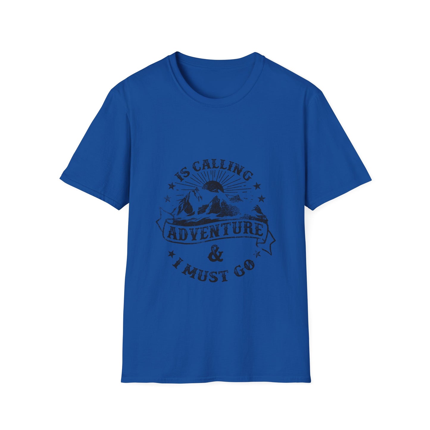 Adventure Is Calling Unisex Softstyle T-Shirt - Outdoor Enthusiast Tee