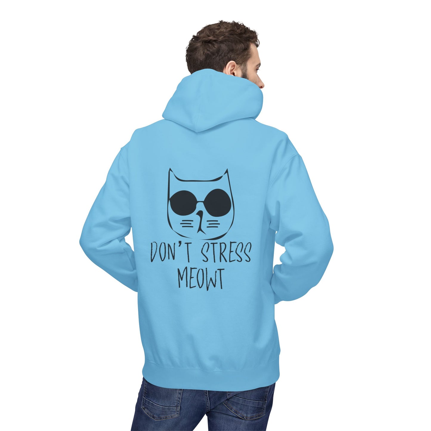 Cool Cat Vibes Hoodie - Cozy Fleece Pullover