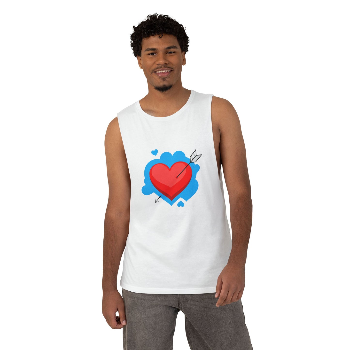 Valentine Heart Arrow Tank Top — Cute Cartoon Love Graphic