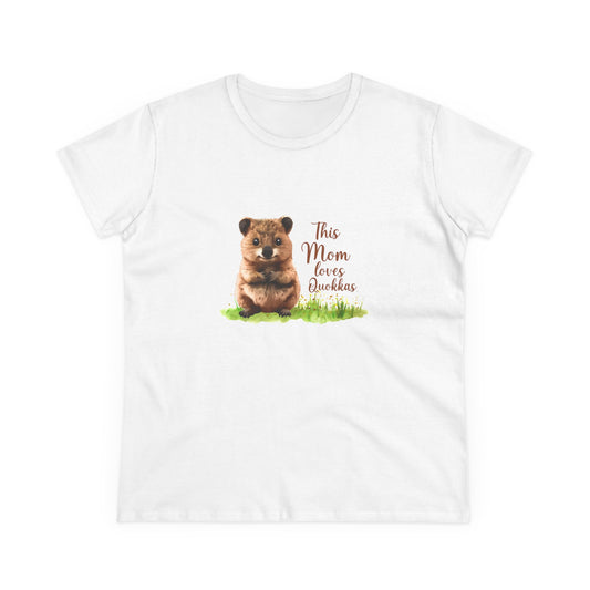 This Mom Loves Quokkas Graphic T-Shirt, Eco-Friendly Cotton Shirt