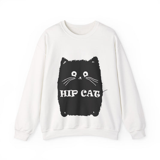 Hip Cat Unisex Sweatshirt - Cute Cat Lover Gift