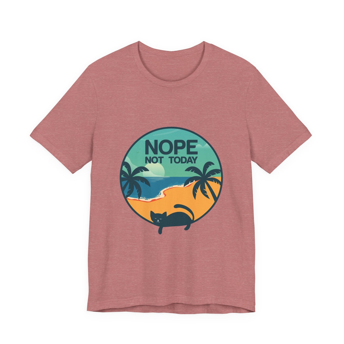 Nope Not Today Beach Cat Tee