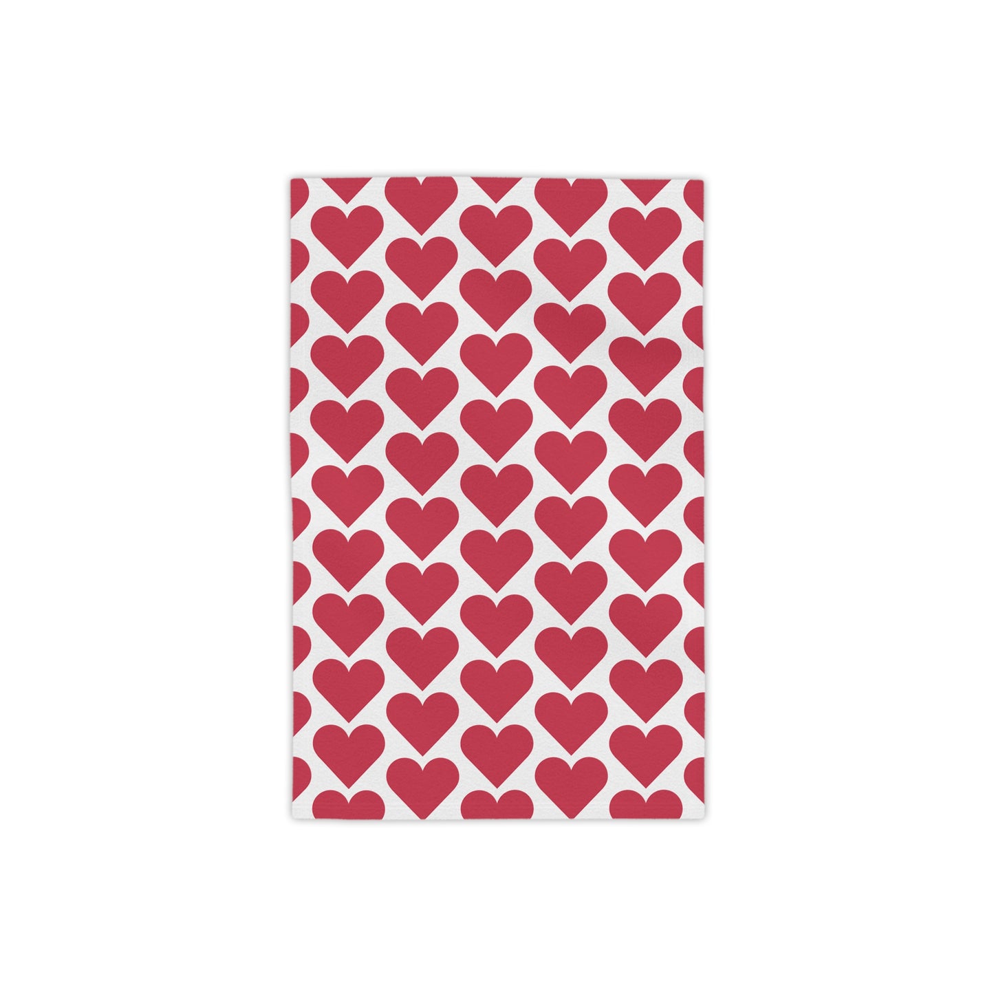 Red Heart Pattern Beach Towel — Valentine’s Day Romantic Pool & Beach Towel