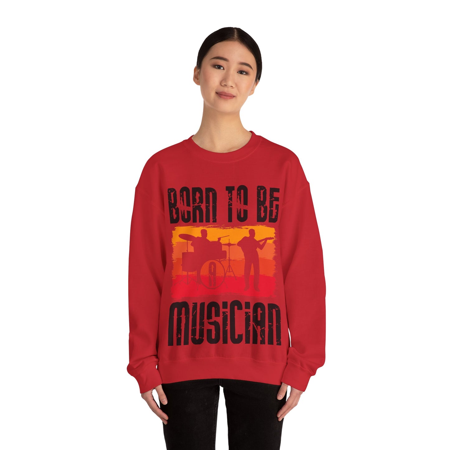Musician Sweatshirt - "Born To Be Musician" Vintage Band Crewneck