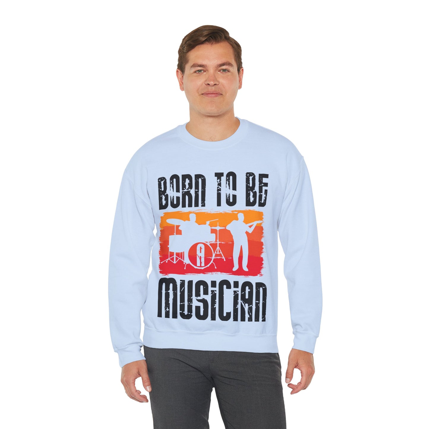 Musician Sweatshirt - "Born To Be Musician" Vintage Band Crewneck