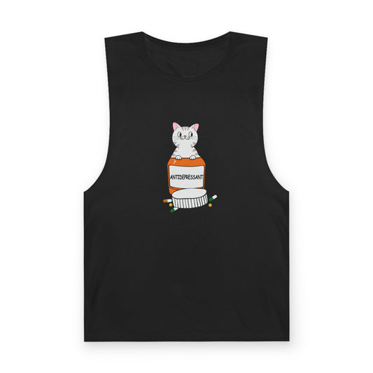 Cat in Cough Syrup Tank Top – Cute Veterinary / Pet Lover Graphic Tank