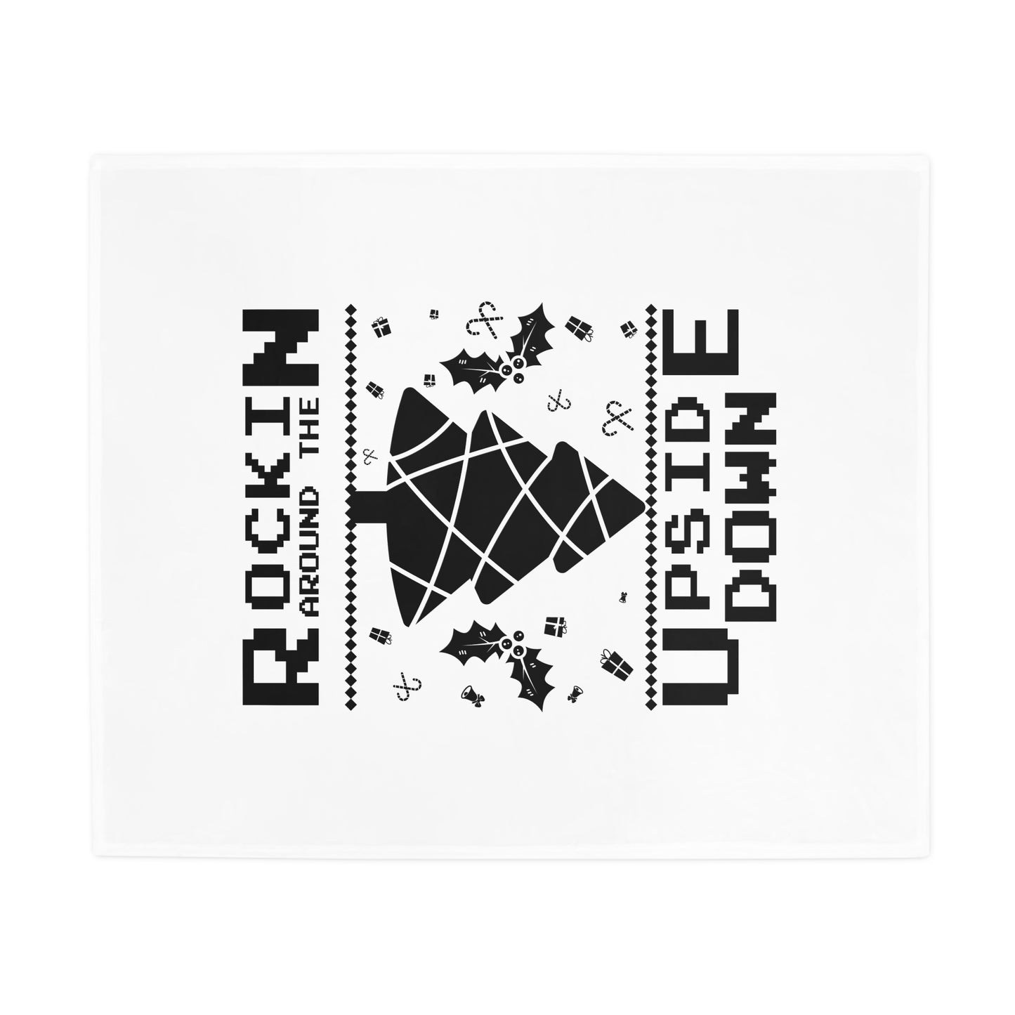 Plush Fleece Blanket — “Rockin’ Around the Upside Down” Stranger Things Holiday Throw