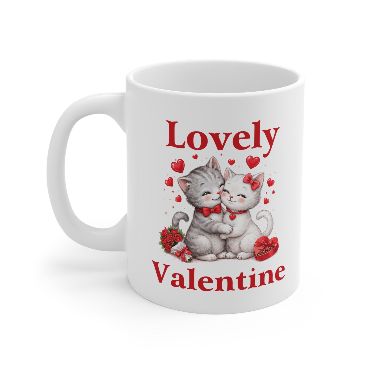 Lovely Valentine Mug — Cute Kitten Couples Ceramic Coffee Cup (11oz & 15oz)