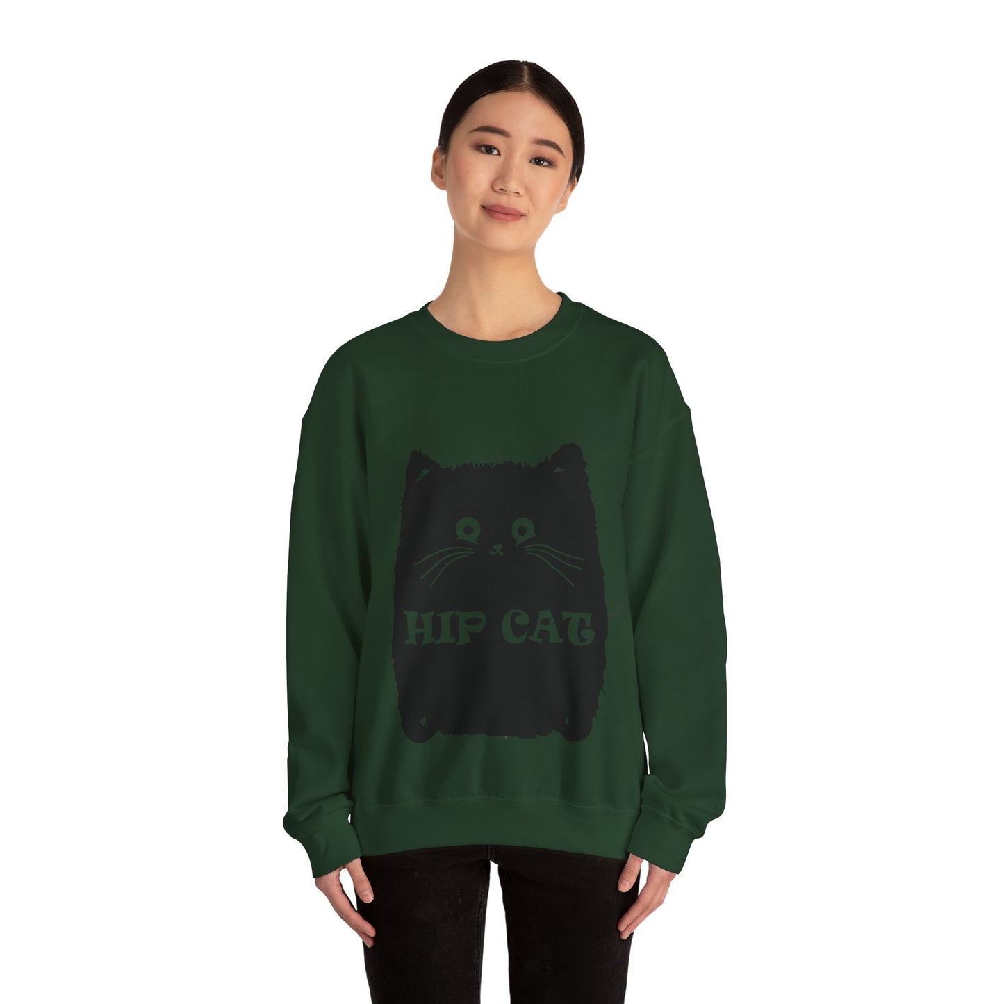 Hip Cat Unisex Sweatshirt - Cute Cat Lover Gift