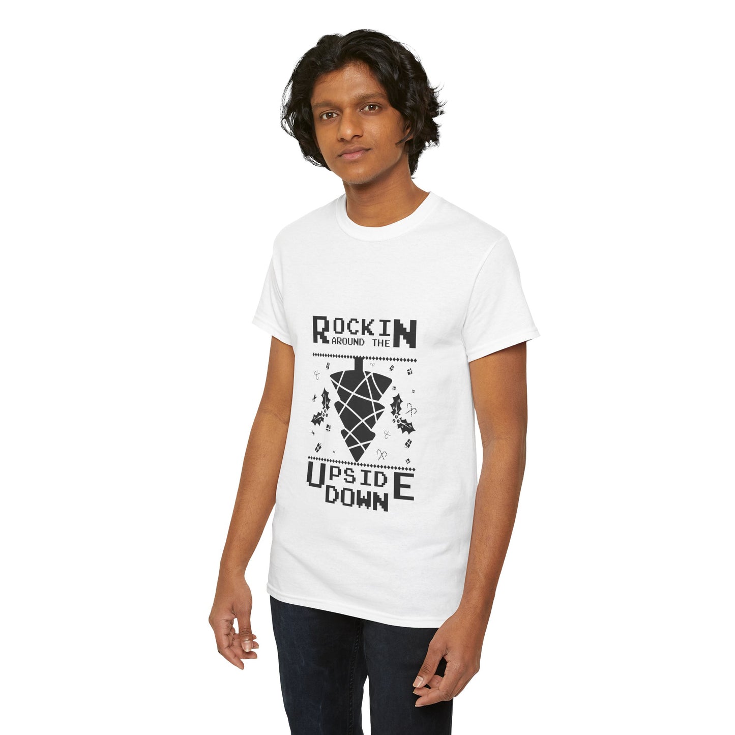 T-Shirt — "Rockin’ Around the Upside Down" Stranger Things Inspired Graphic Tee