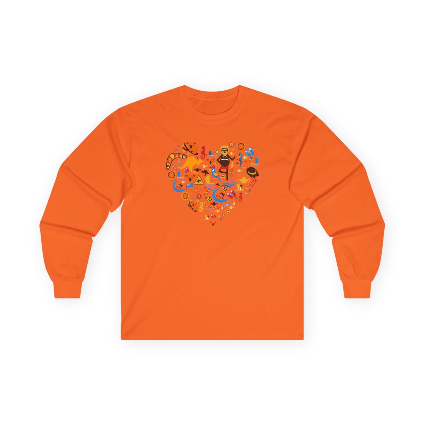 Summer Surf Heart Long Sleeve Tee — "Enjoy the Summer" Surf Graphic