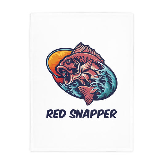 Fishing-Themed Plush Fleece Blanket