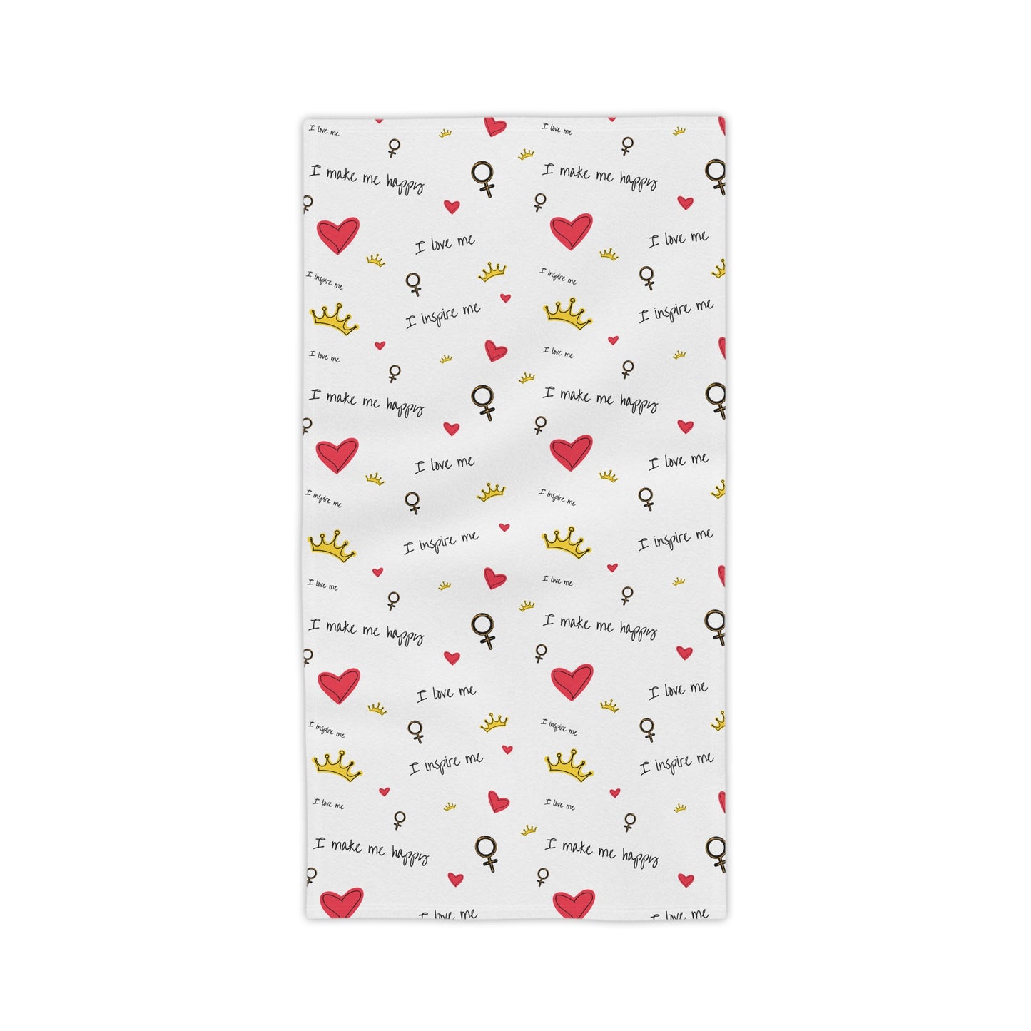 I Inspire Me Heart & Crown Beach Towel