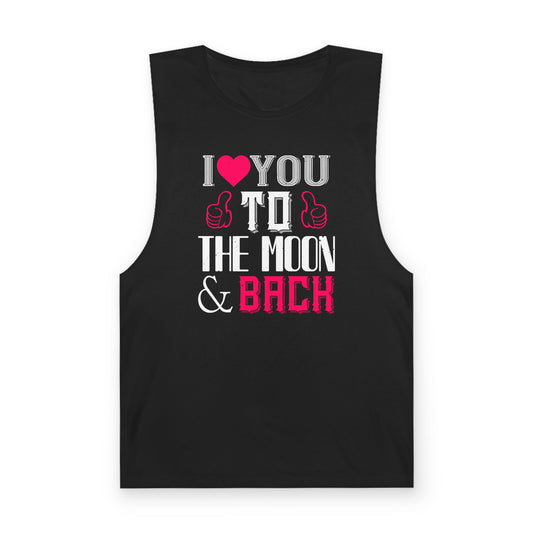 I Love You to the Moon & Back Tank Top — Romantic Graphic Tank