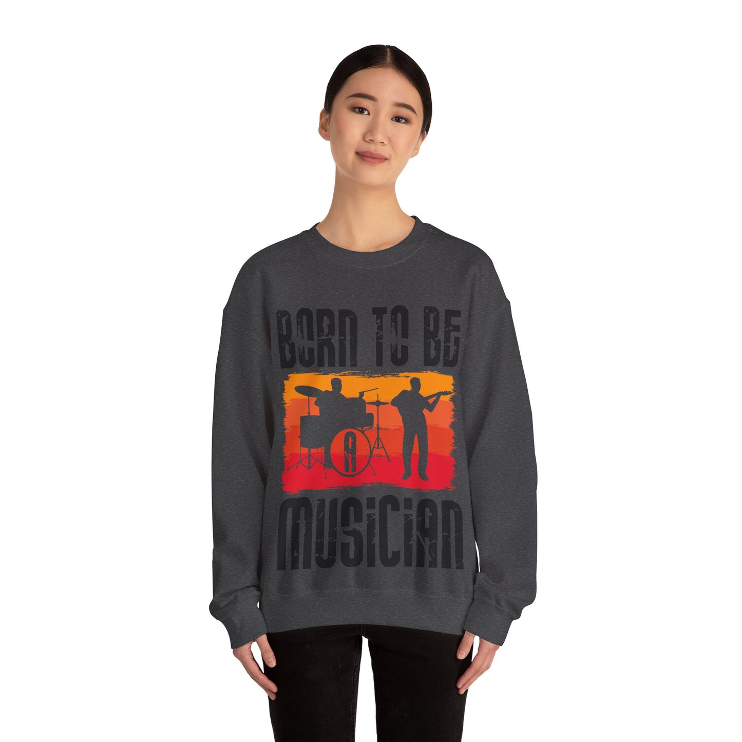 Musician Sweatshirt - "Born To Be Musician" Vintage Band Crewneck