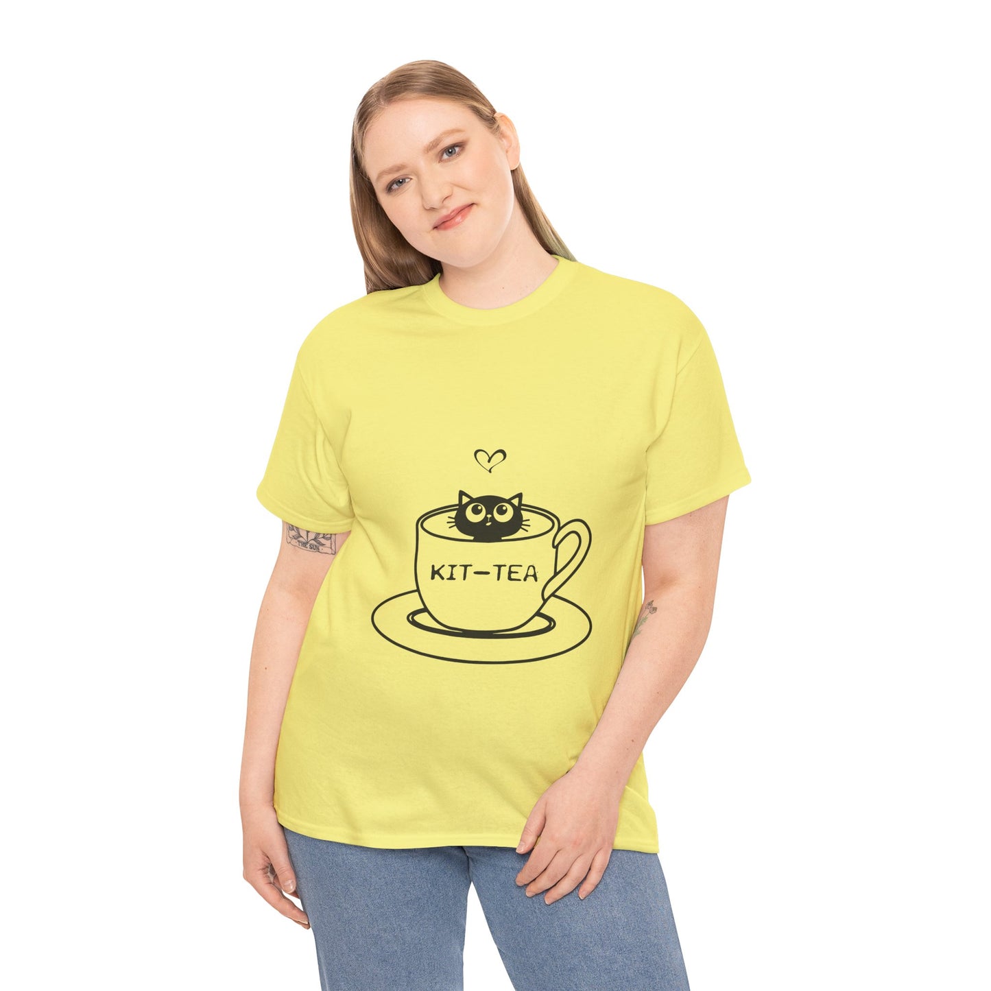 Kit-Tea Cat Tee — Cute Cat in a Teacup Graphic T-Shirt