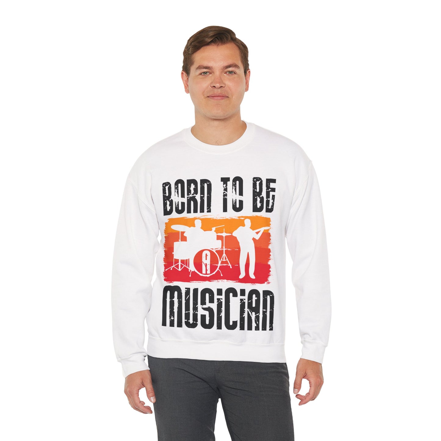 Musician Sweatshirt - "Born To Be Musician" Vintage Band Crewneck
