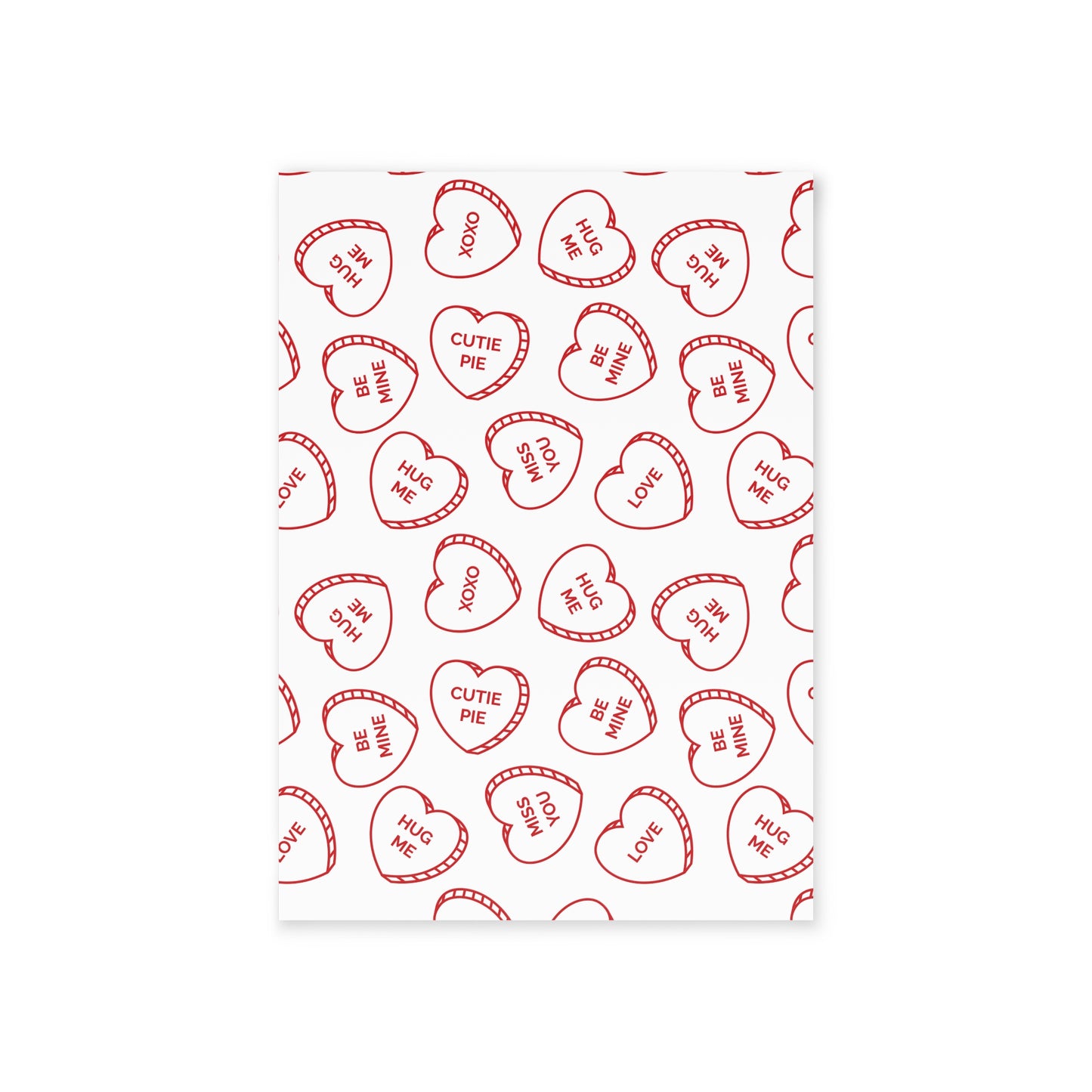 Anniversary Candy-Heart Holiday Cards — 'Certified Married 60 Years' Two-Sided Greeting