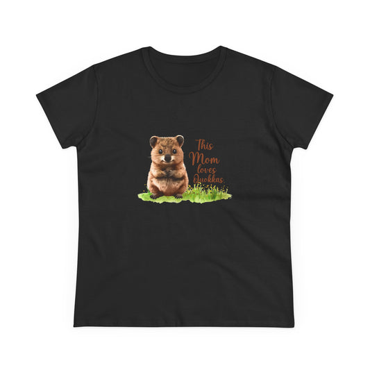 This Mom Loves Quokkas Graphic T-Shirt, Eco-Friendly Cotton Shirt