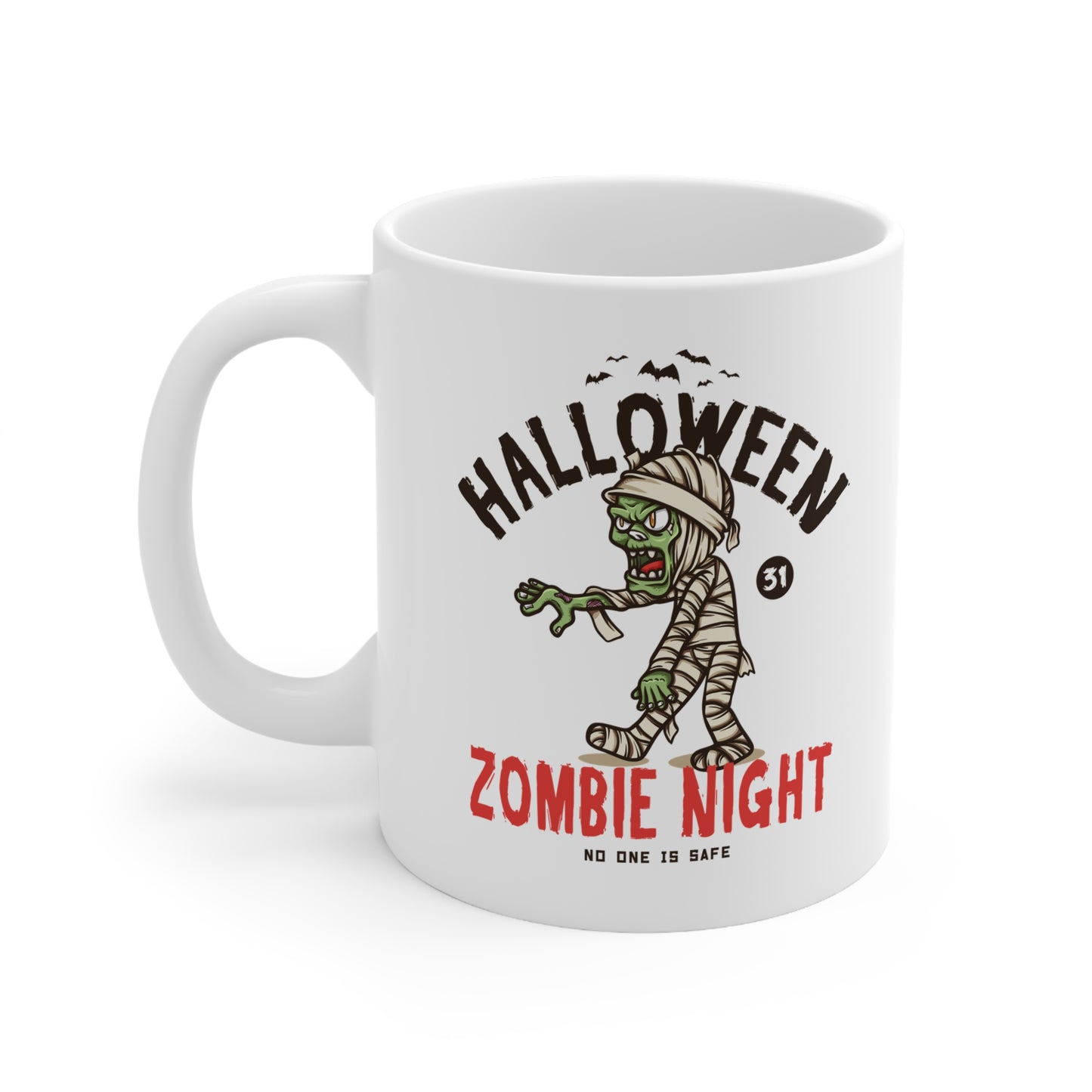 Halloween Zombie Night Ceramic Mug — 'Zombie Night' 11oz Coffee Cup