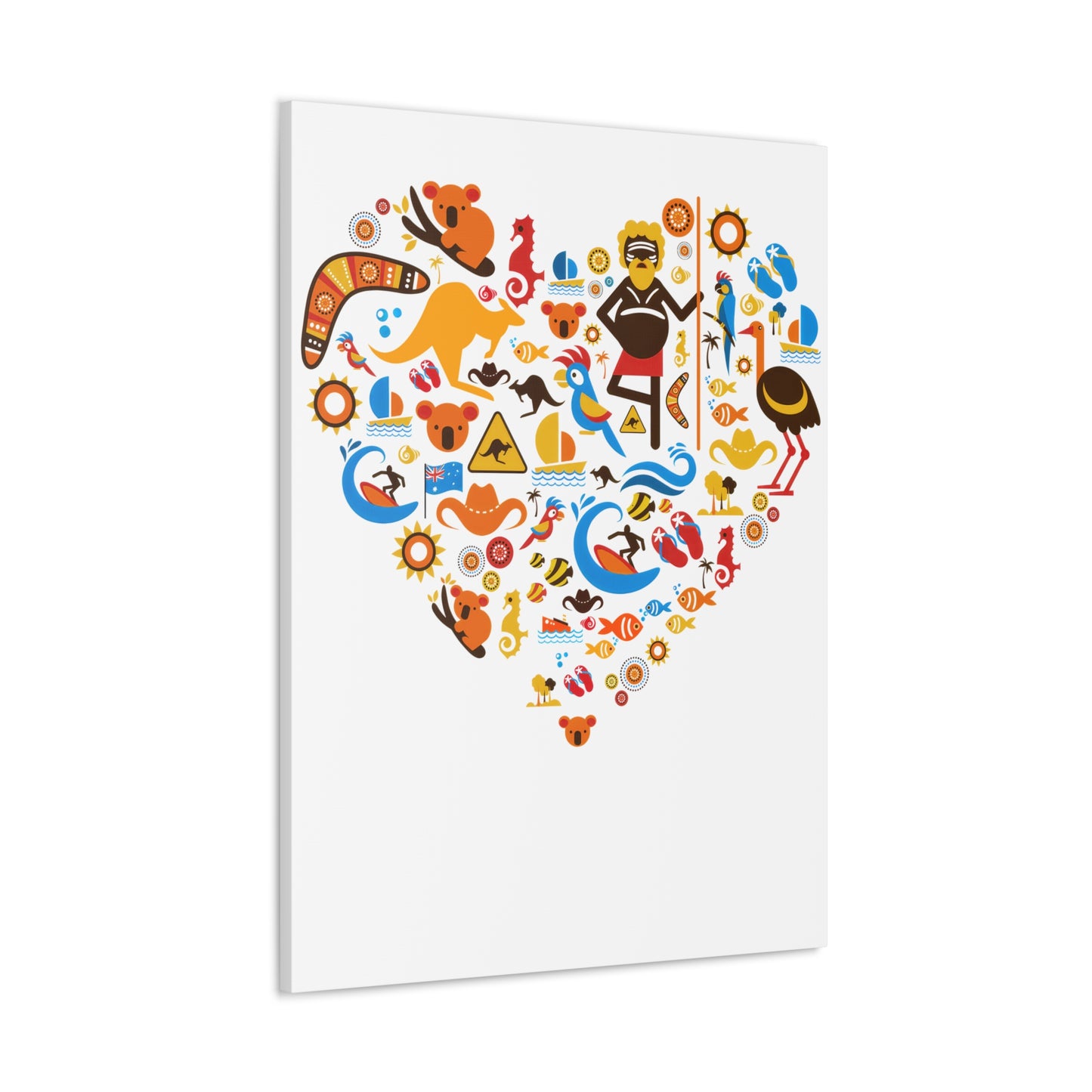 Heart Art Canvas Print - Australian Landscape Decor