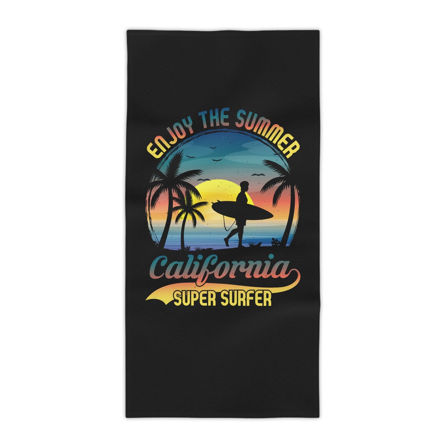 California Super Surfer Beach Towel — Enjoy the Summer Surf Design