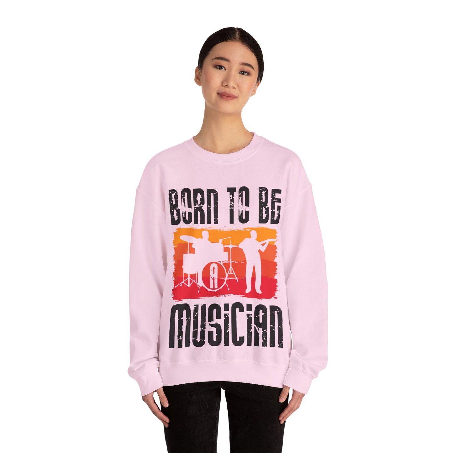 Musician Sweatshirt - "Born To Be Musician" Vintage Band Crewneck