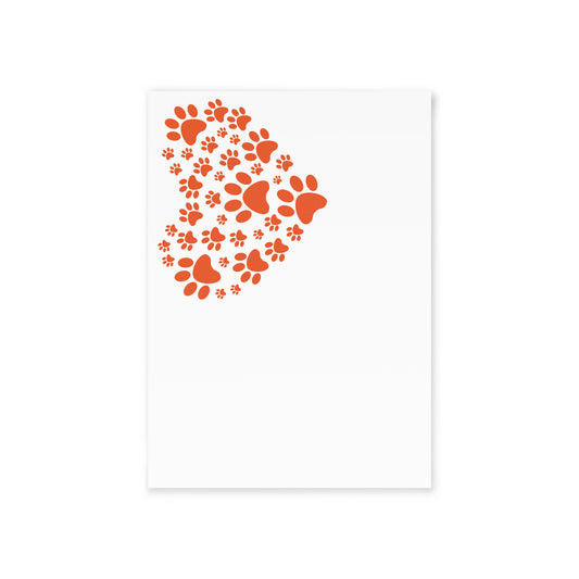Holiday Card – 'This Mom Loves Pawdubs' Cute Bear & Paw Print Two-Sided Greeting