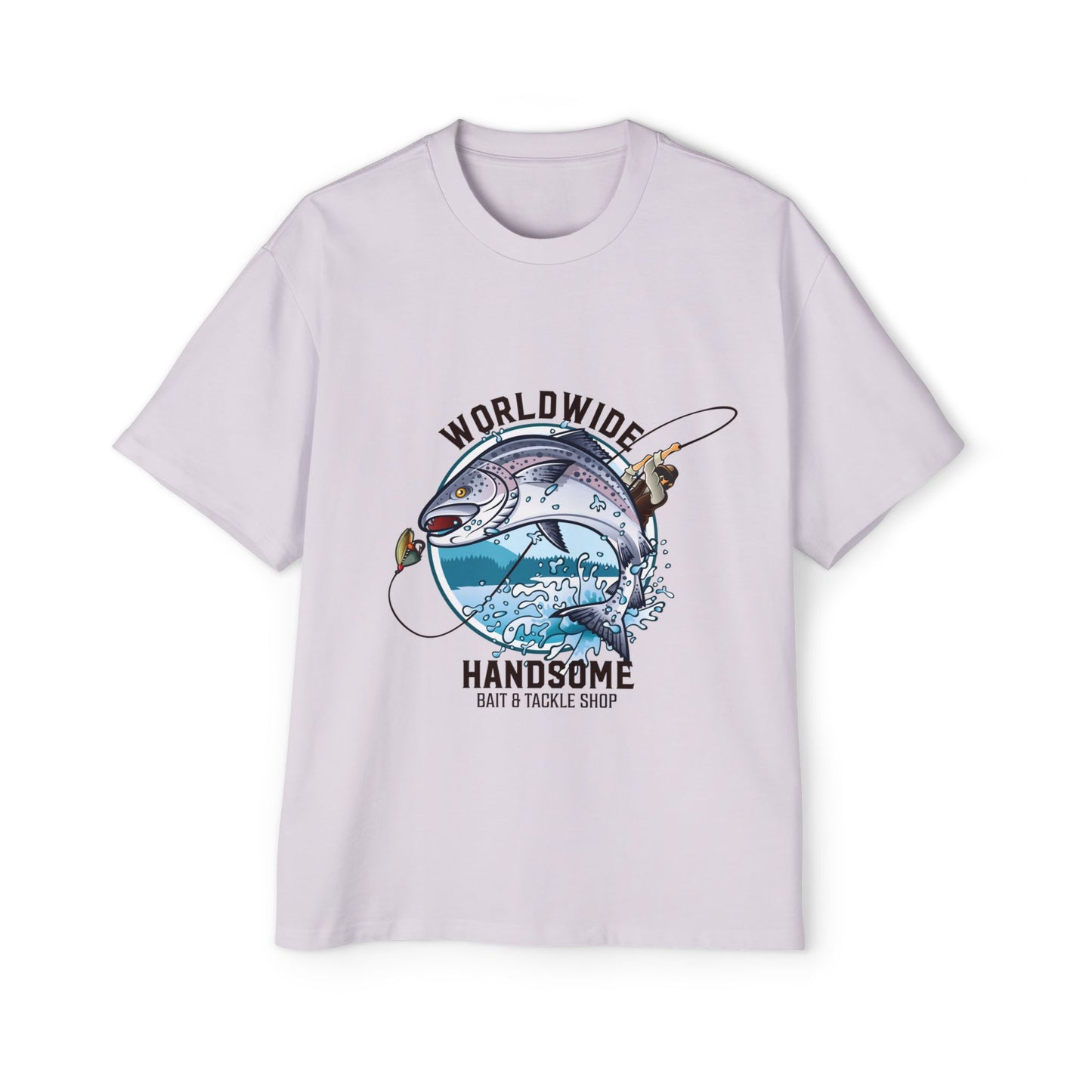 Fishing Tee — "Worldwide Handsome" Bass & Tackle Shop Graphic Shirt