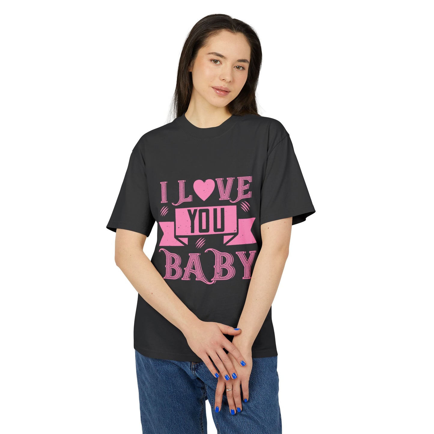 I Love You Baby Tee — Vintage Pink Romantic Graphic T‑Shirt