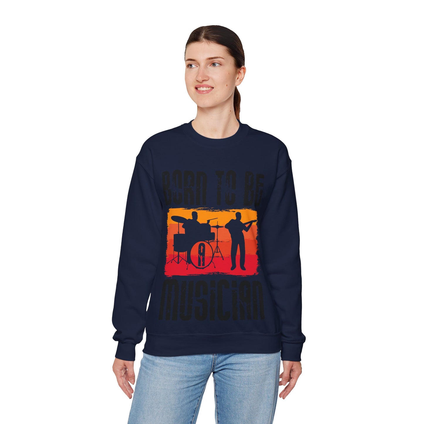 Musician Sweatshirt - "Born To Be Musician" Vintage Band Crewneck