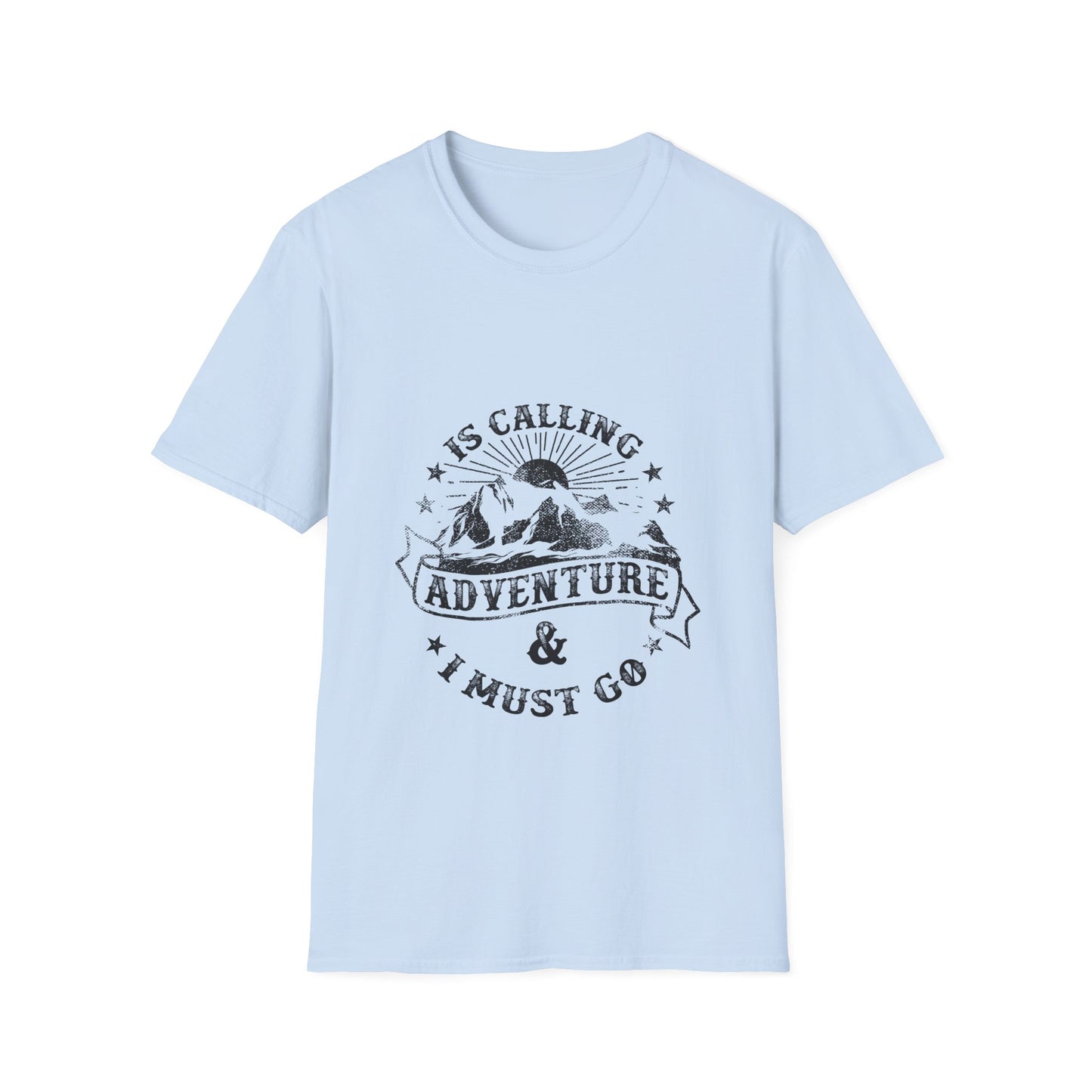Adventure Is Calling Unisex Softstyle T-Shirt - Outdoor Enthusiast Tee