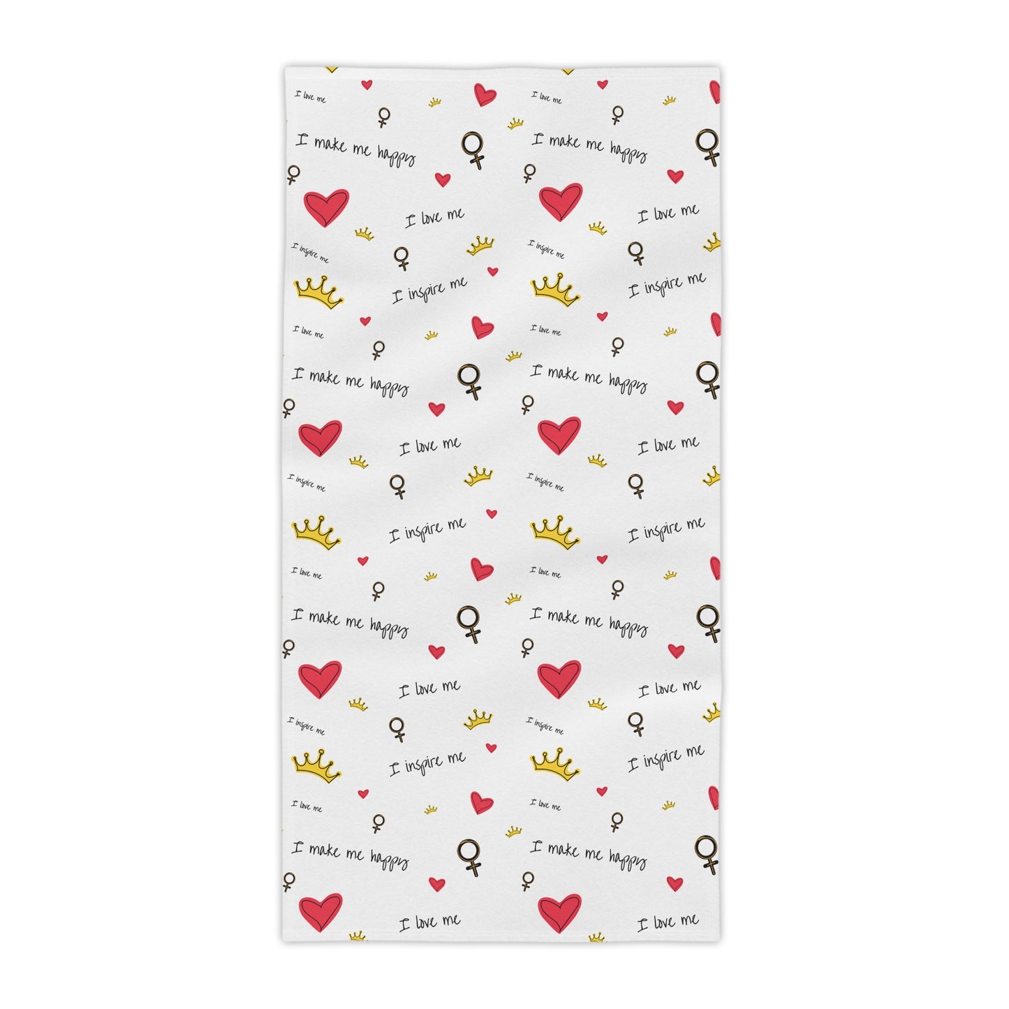 I Inspire Me Heart & Crown Beach Towel
