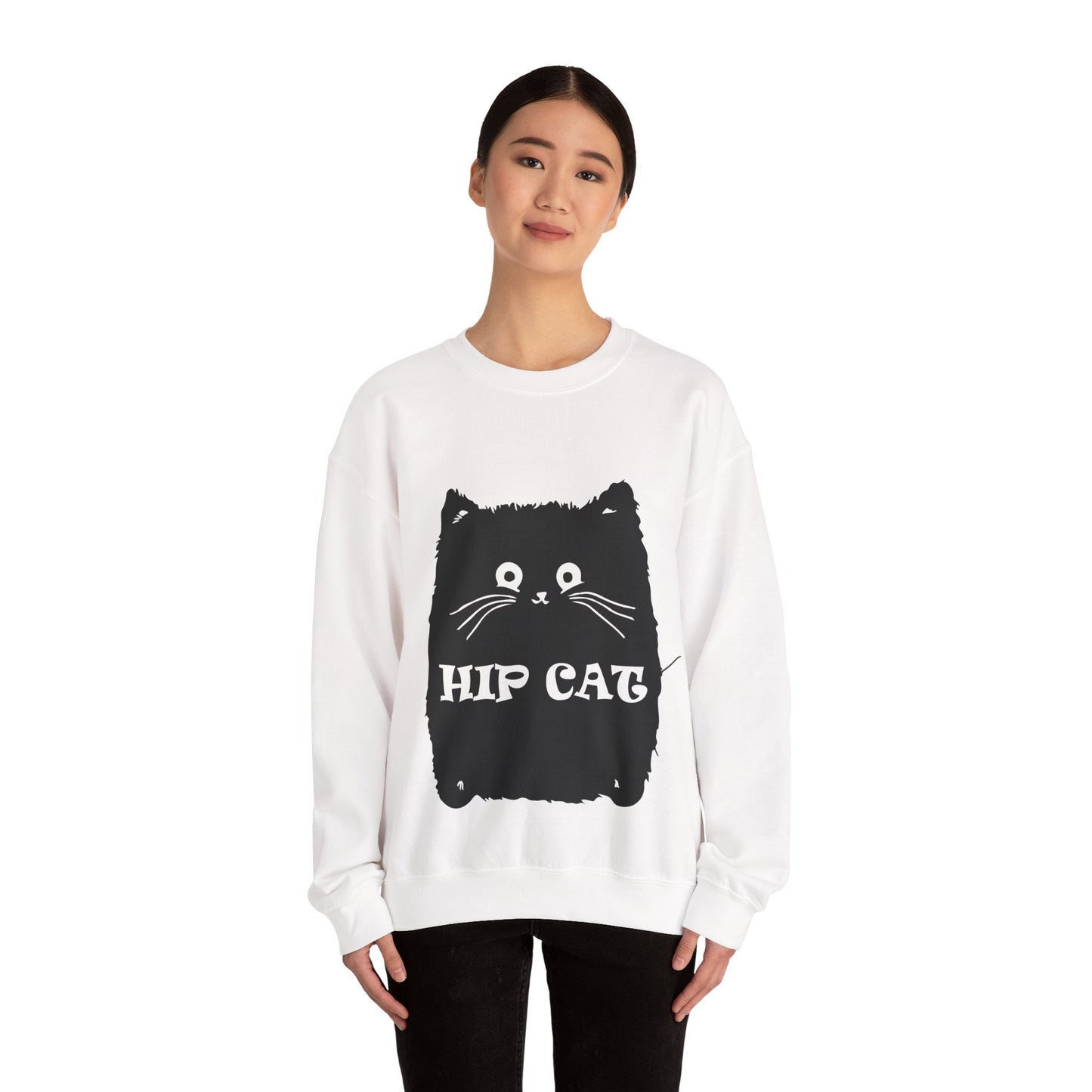 Hip Cat Unisex Sweatshirt - Cute Cat Lover Gift