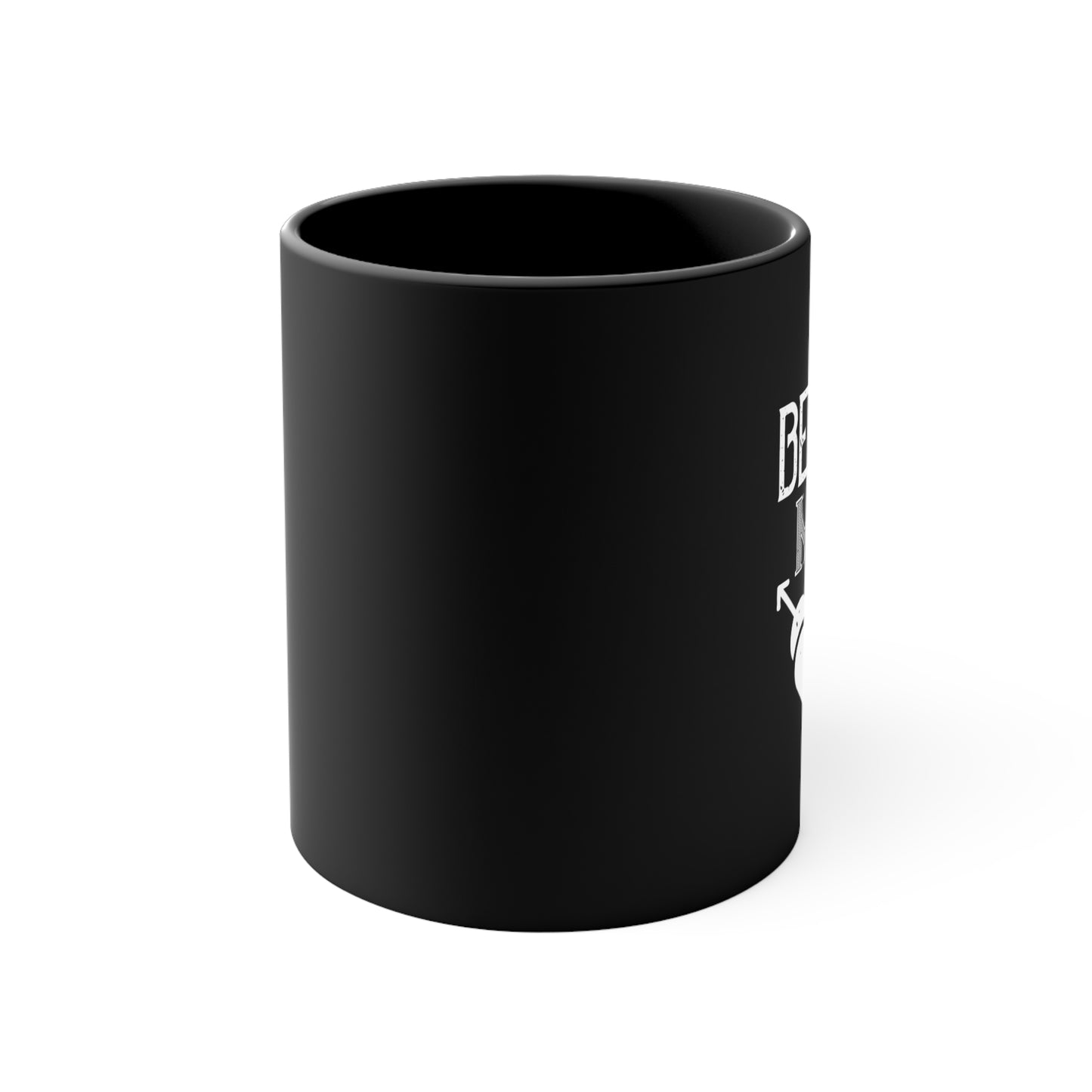 Black & Red Accent Mug — Bold Color Accent 11oz Coffee Cup