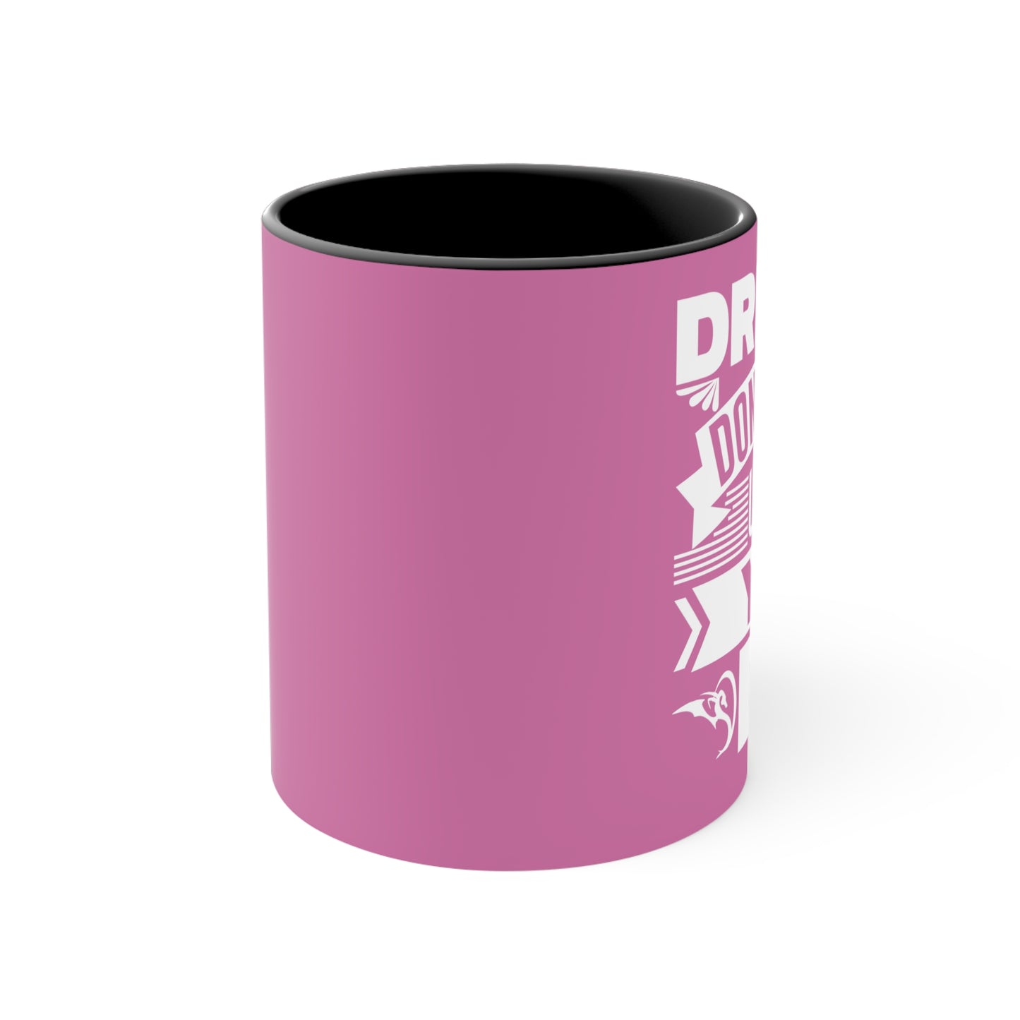 Dream Big Pink Accent Mug — Inspirational 11oz Coffee Cup